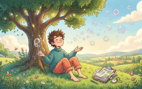 解绑自我物化与重塑无条件存在价值卡通场景插画