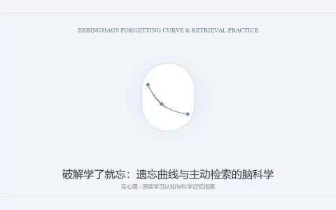 破解学了就忘之遗忘曲线与主动检索脑科学图卡