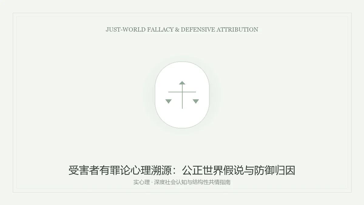 受害者有罪论与公正世界假说深度解析图卡