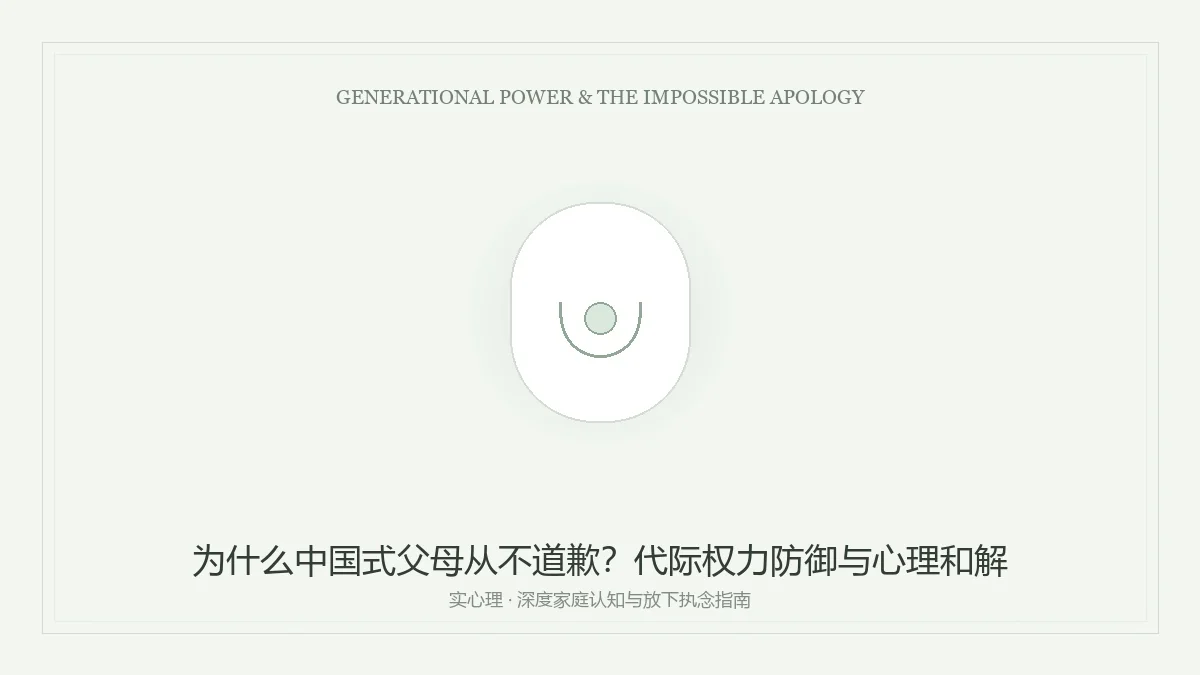 父母道歉障碍心理机制与放下执念指南图卡