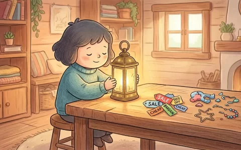 破除稀缺心态与低价劣质消费陷阱心理卡通场景插画