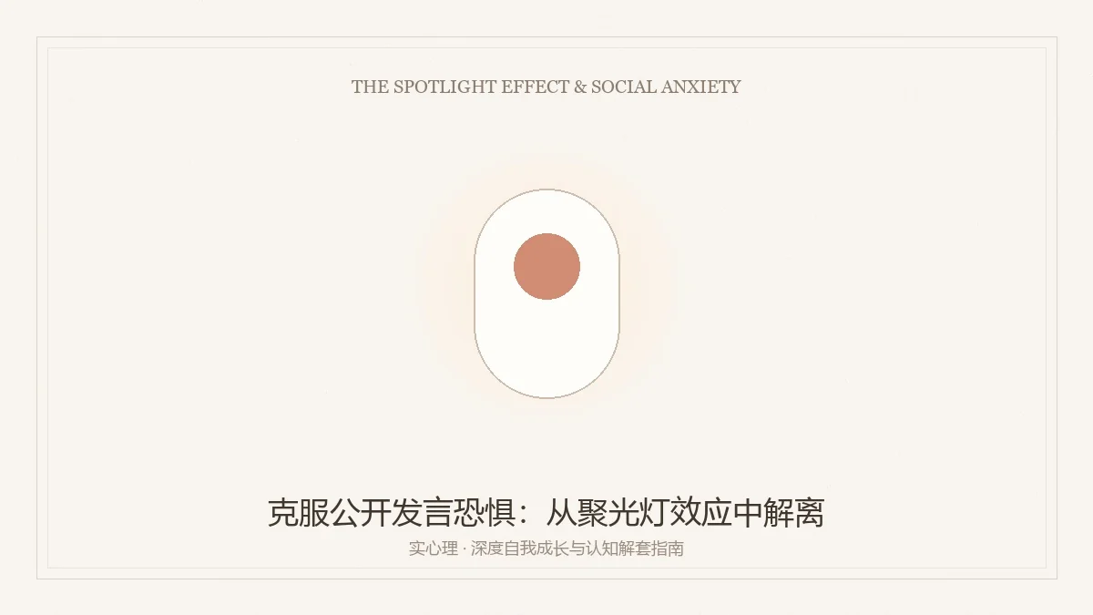 克服公开发言恐惧与从聚光灯效应中解离的静心图卡