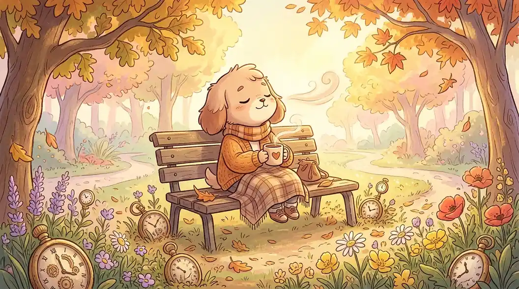 摆脱时间贫困与重构时间富足感卡通场景插画